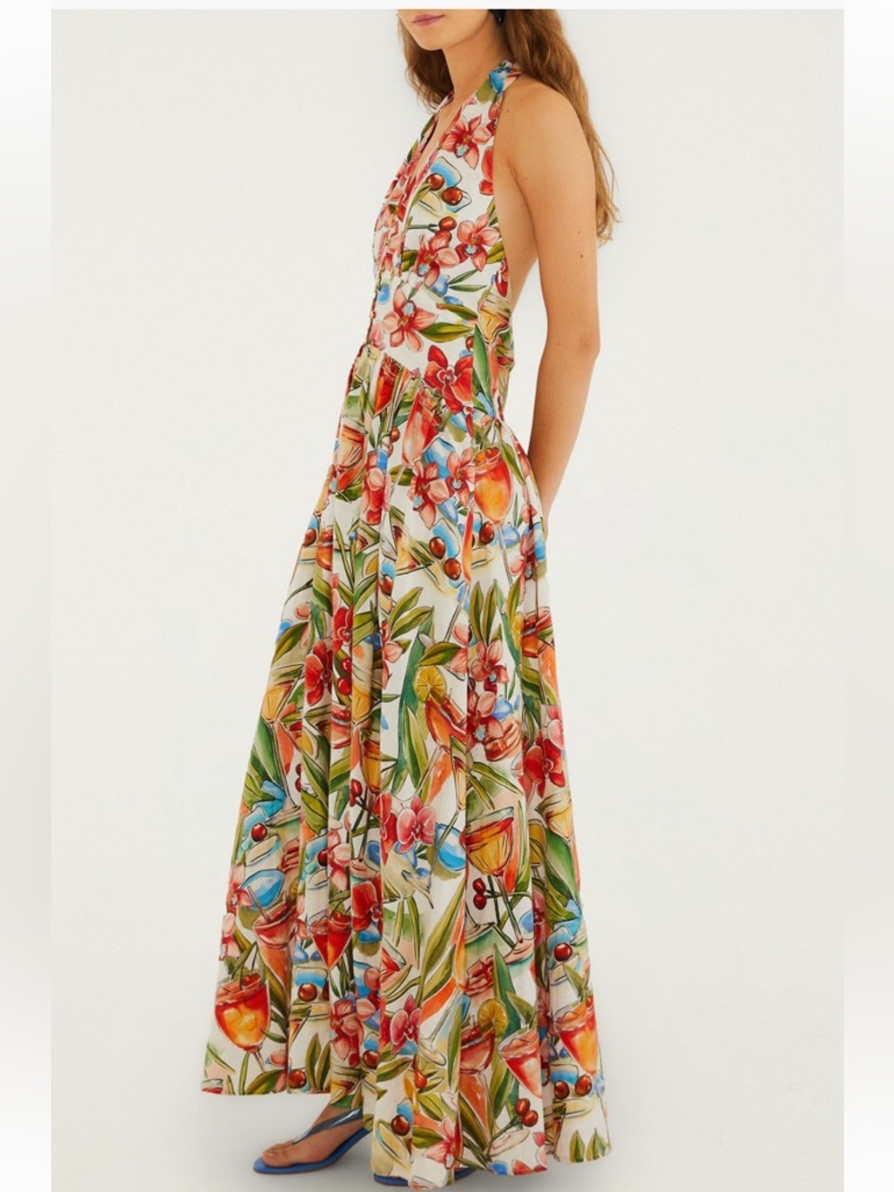 Farm Rio: Cocktail Off White Maxi Dress